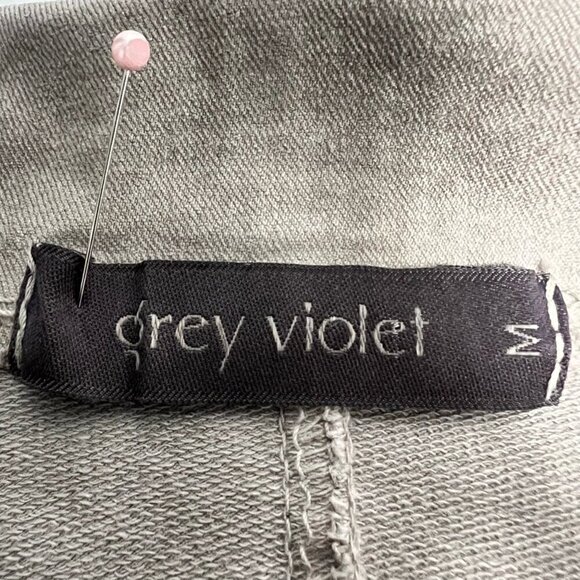 Grey Violet Womens Open Front Jacket Beige Waist Length Stretch Collar Italy M - Picture 11 of 11